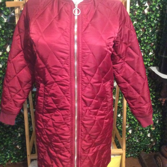 PRPS Red Quilted Jacket Sz S